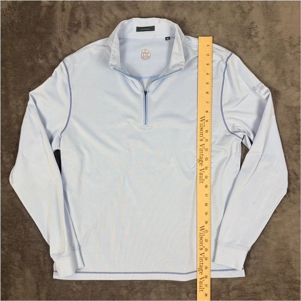 Turtleson Quarter Zip Pullover Mens Size 40 Blue Performance Golf Stonewall Logo